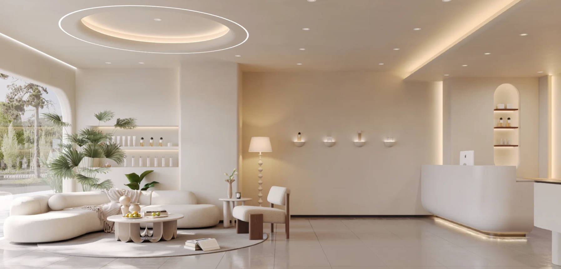 240㎡医美店设计｜营造舒适且治愈的美容院