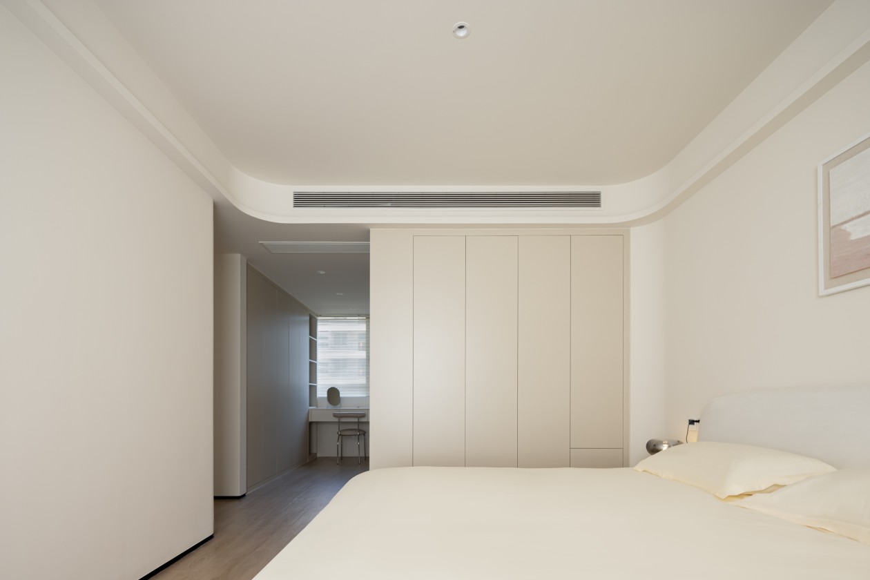 120㎡奶油风，让空间浑然一体