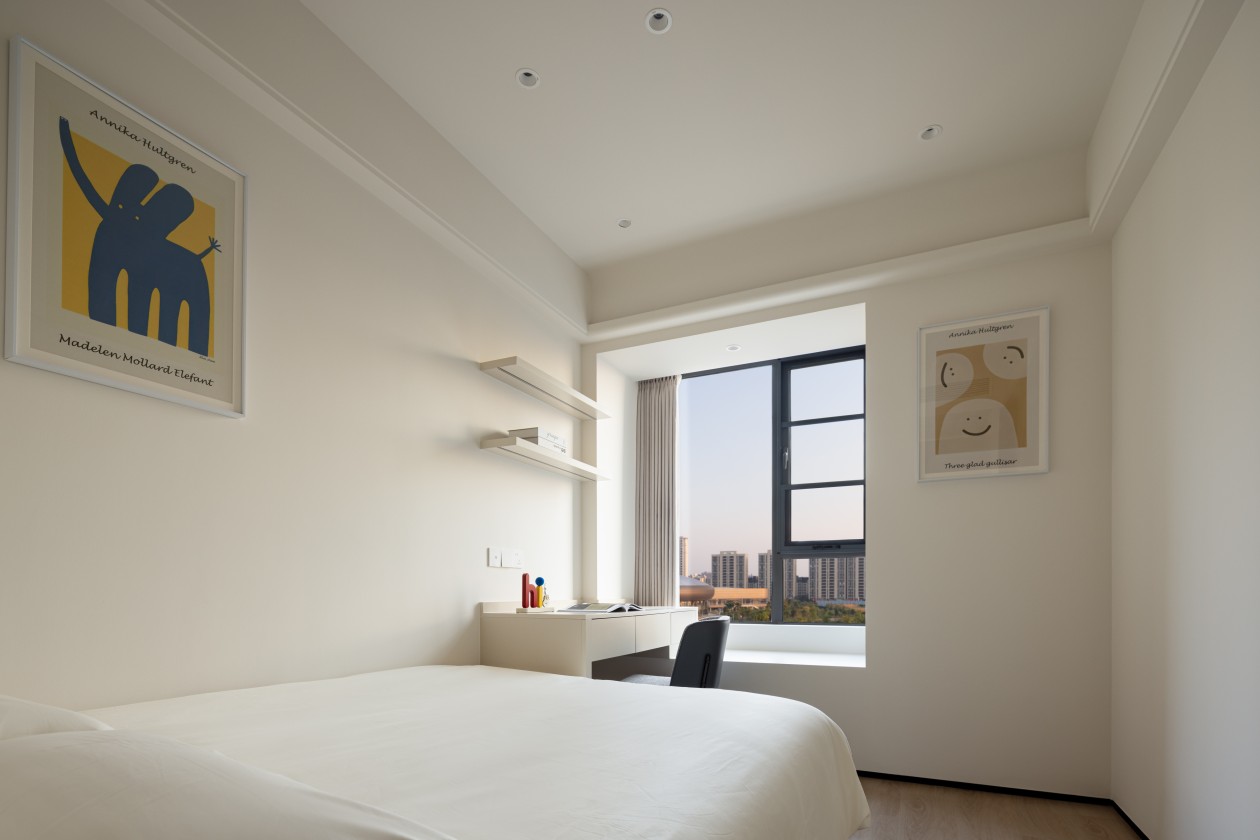 120㎡奶油风，让空间浑然一体