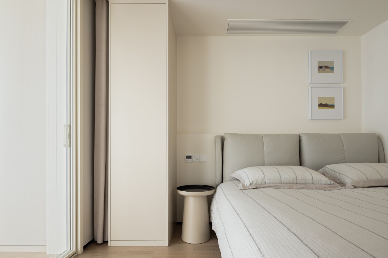 120㎡奶油风，让空间浑然一体