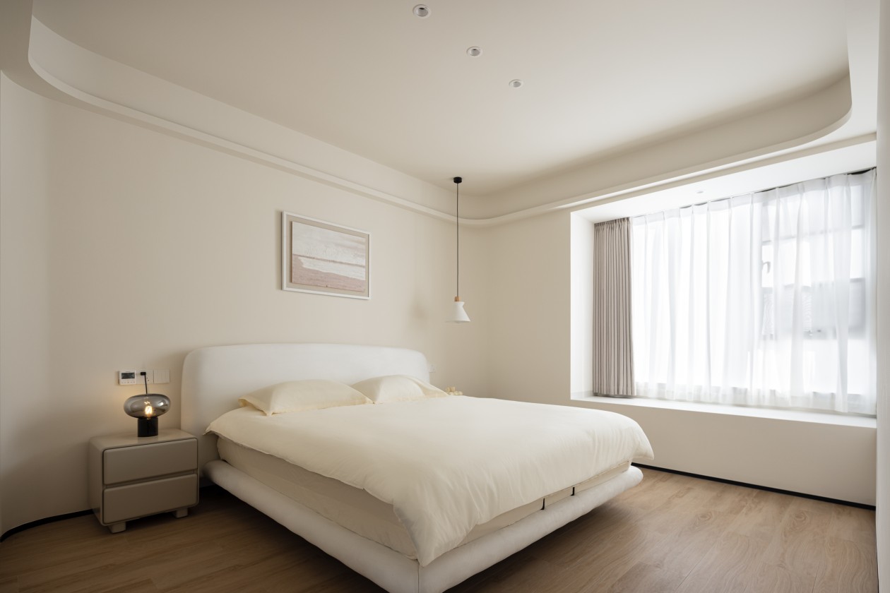 120㎡奶油风，让空间浑然一体