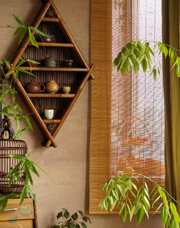 中式茶室｜竹丛掩清风，晨光照东墙