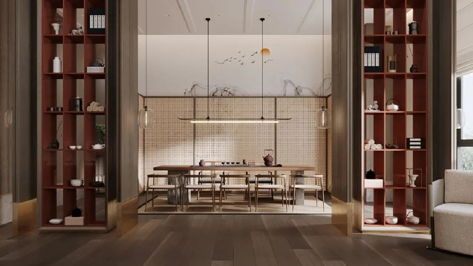 3款新中式茶室设计|茶味清欢