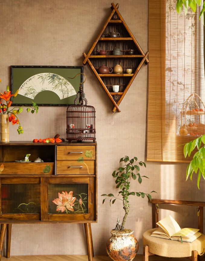 中式茶室｜竹丛掩清风，晨光照东墙