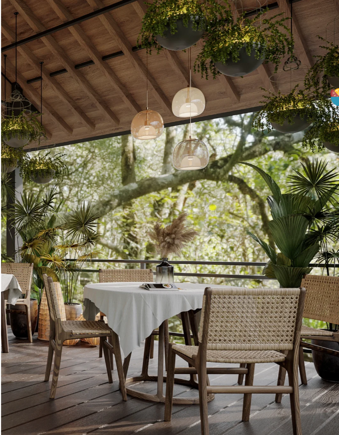 花艺餐厅效果图案例分享