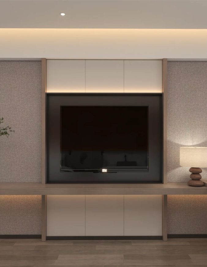 现代风酒店双人间客房定制案例