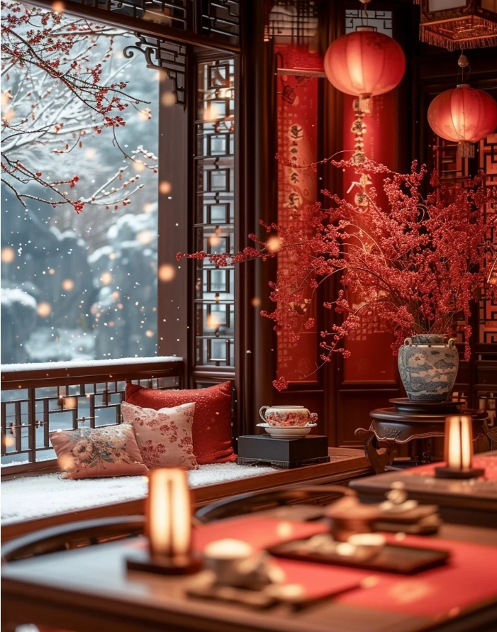 中国红！超有新年氛围感的房间❤️