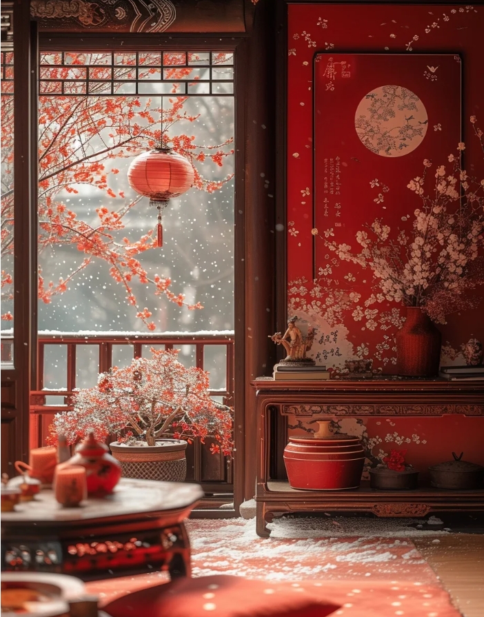 中国红！超有新年氛围感的房间❤️