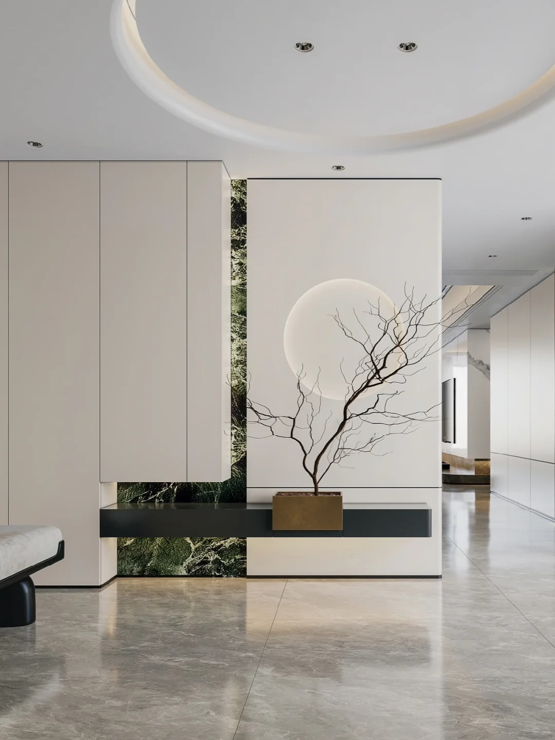 别墅|180 ㎡现代中式落地效果