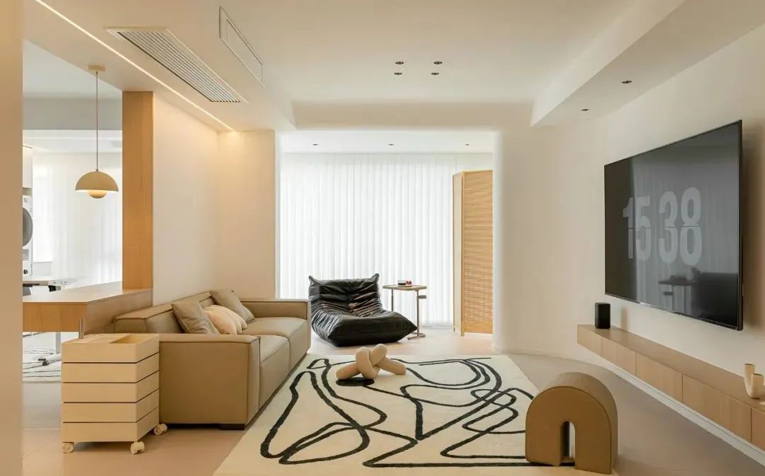 130㎡现代简约风，开放式空间设计，物尽其用，从温暖舒适中感受生活！