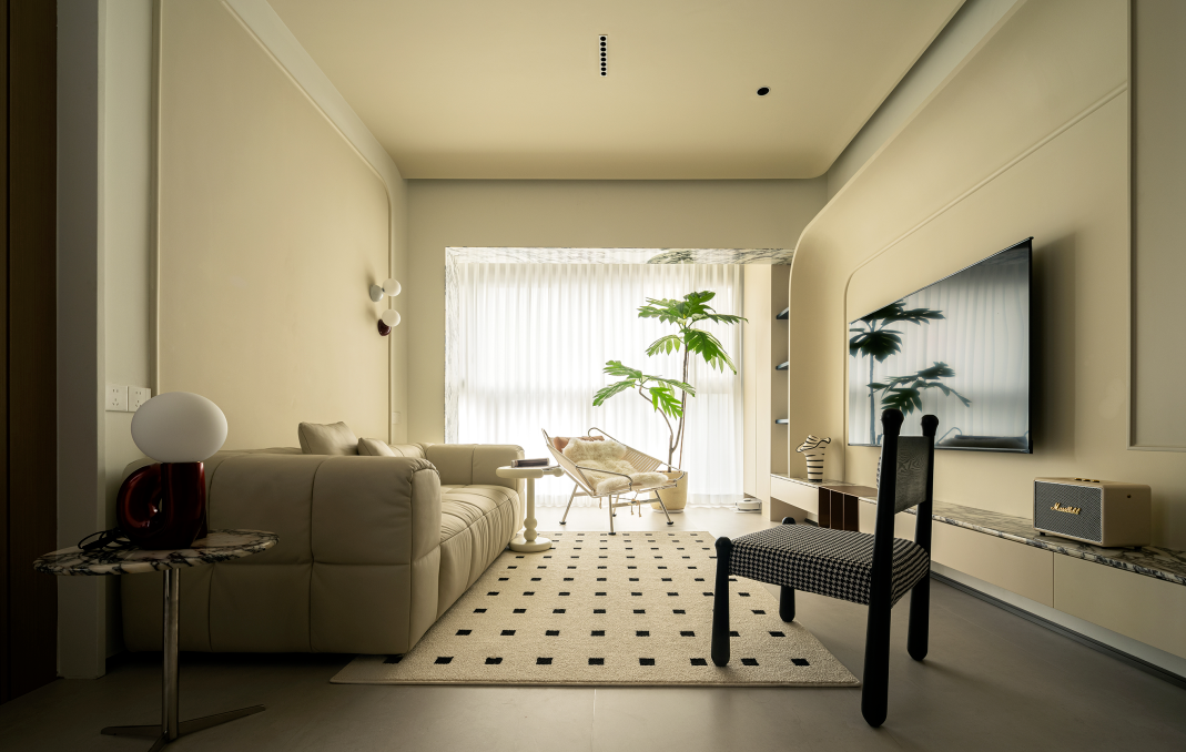 120㎡法式奶油风，弧形元素+可可蛋奶，入目皆是软糯与温柔！