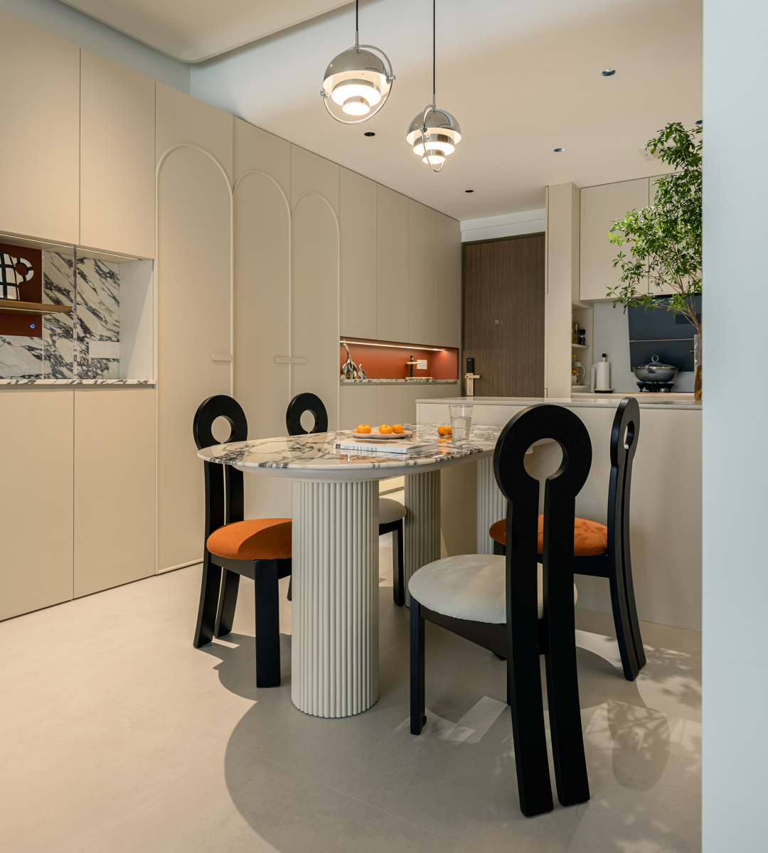 120㎡法式奶油风，弧形元素+可可蛋奶，入目皆是软糯与温柔！