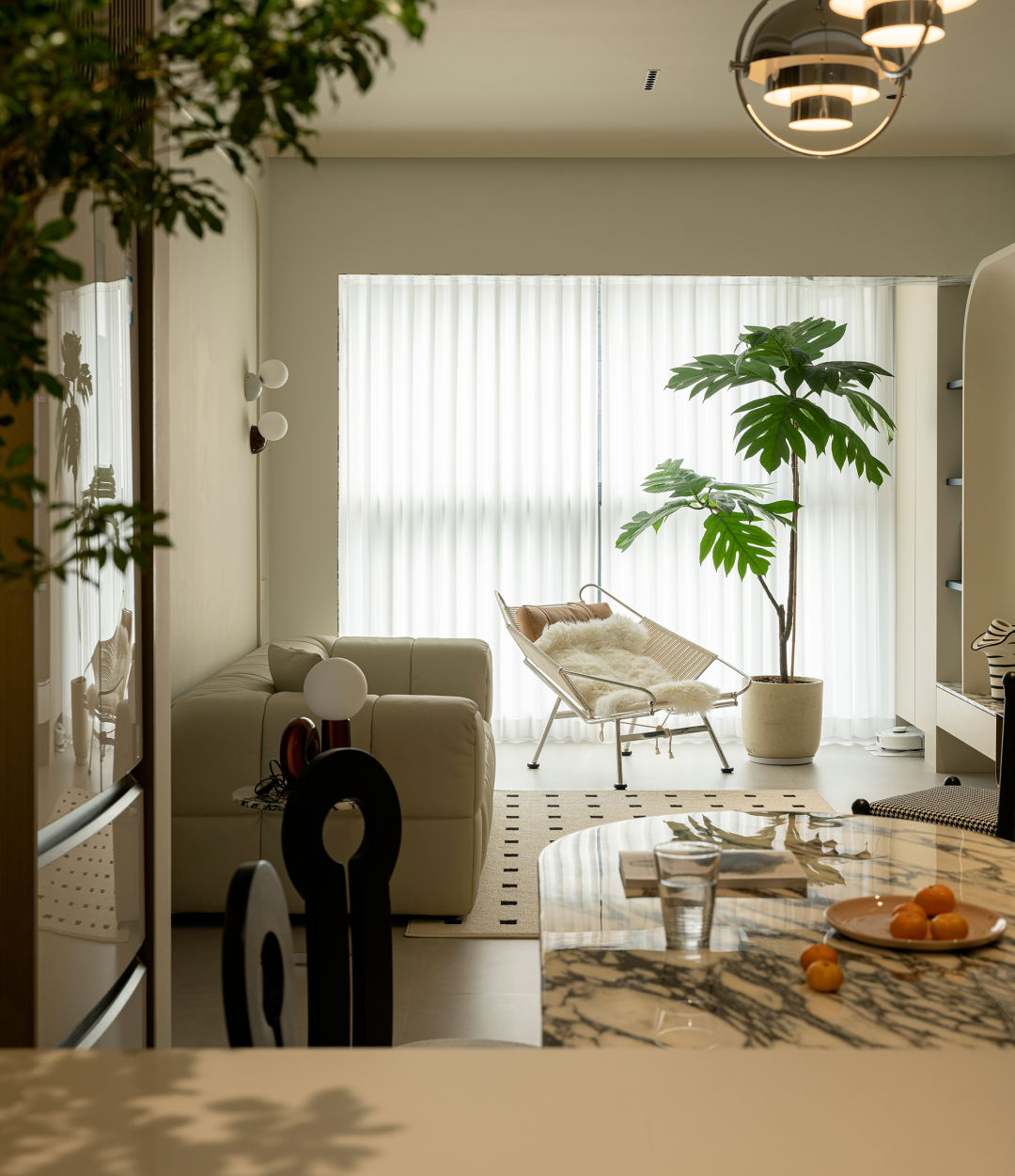 120㎡法式奶油风，弧形元素+可可蛋奶，入目皆是软糯与温柔！