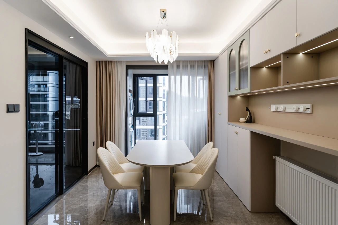  143㎡法式奶油：奶油绿+奶油白，精致中的一抹慵懒格调！