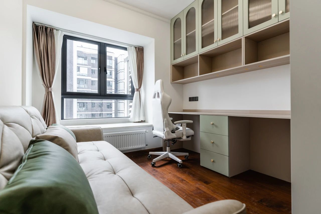  143㎡法式奶油：奶油绿+奶油白，精致中的一抹慵懒格调！