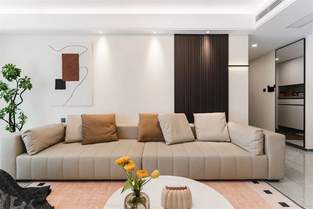 130㎡现代中古风：简约风+暖色调，科技与复古和谐共生！