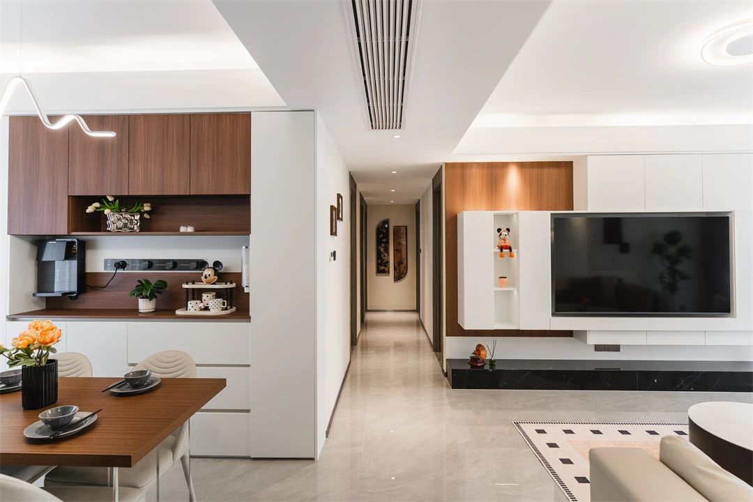 130㎡现代中古风：简约风+暖色调，科技与复古和谐共生！