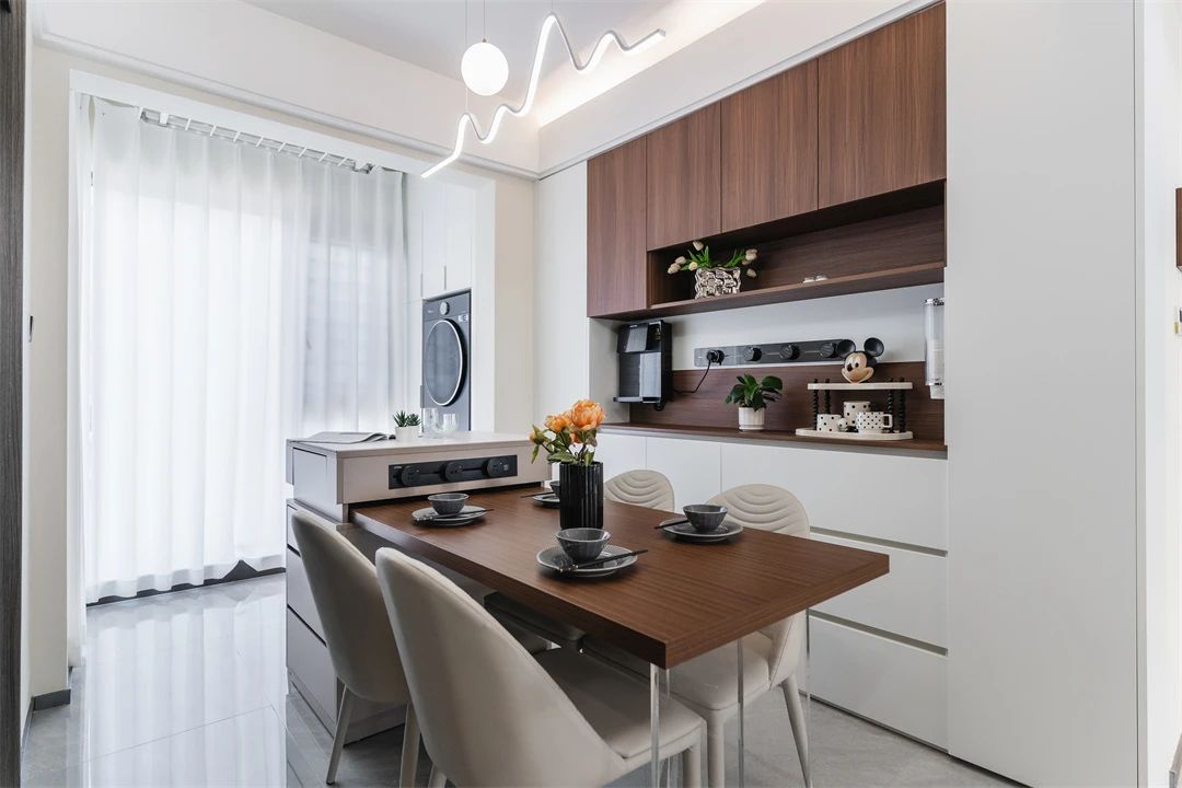 130㎡现代中古风：简约风+暖色调，科技与复古和谐共生！