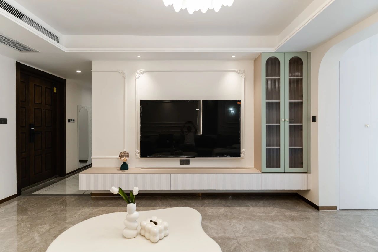  143㎡法式奶油：奶油绿+奶油白，精致中的一抹慵懒格调！