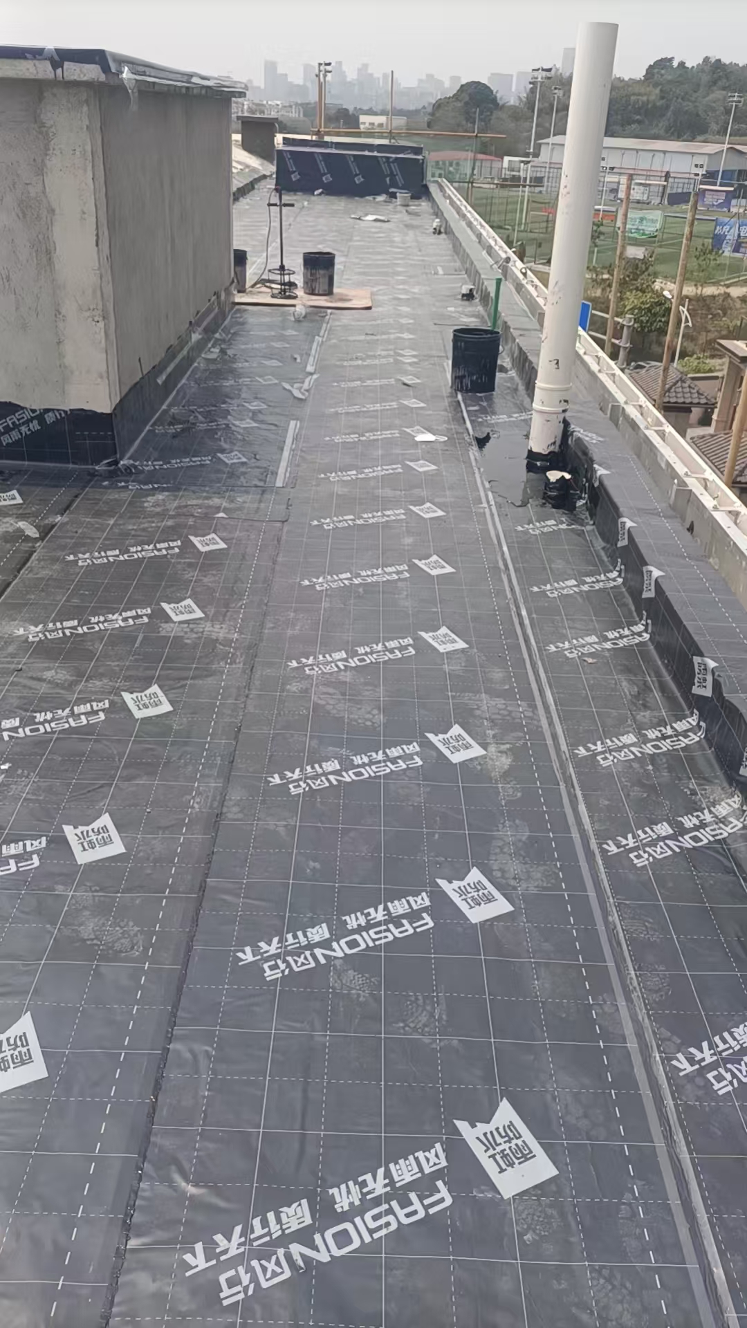 楼面防水施工现场