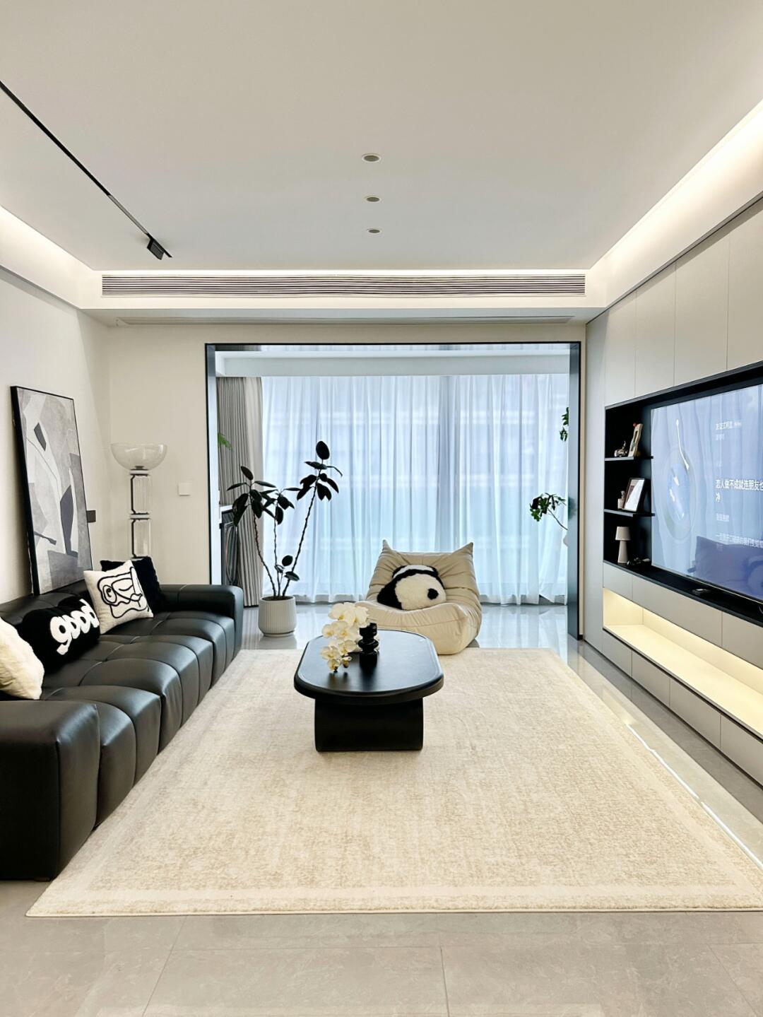 120平黑白灰现代极简风