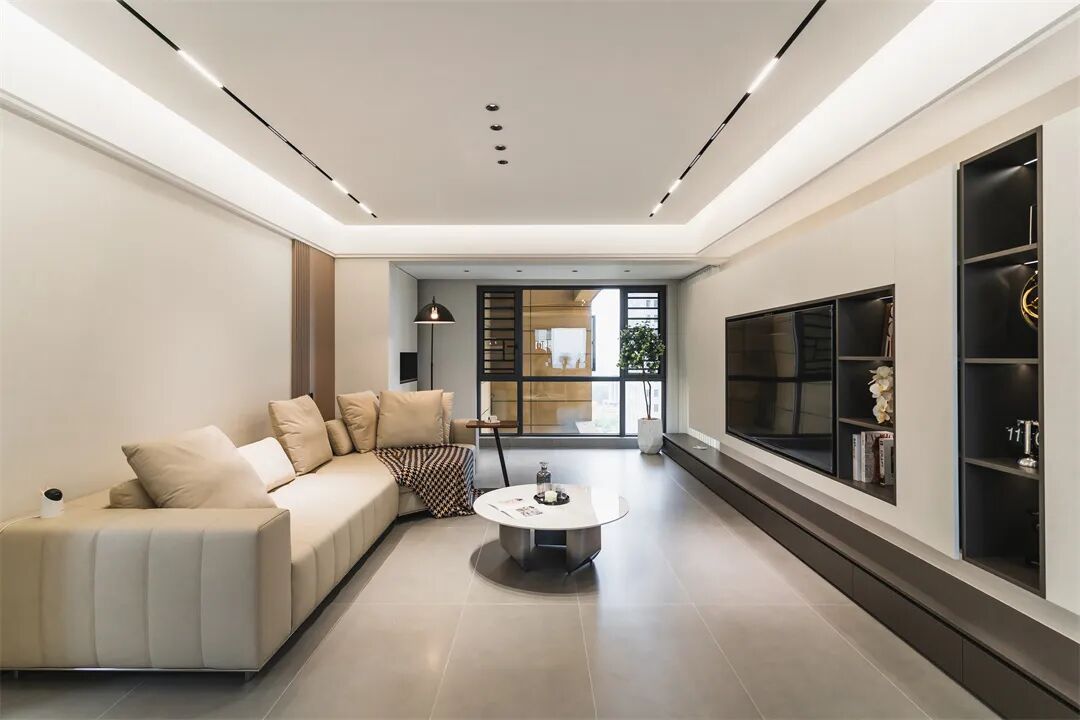 129㎡现代风格：简约用色搭出温情，越简单反而越高级！