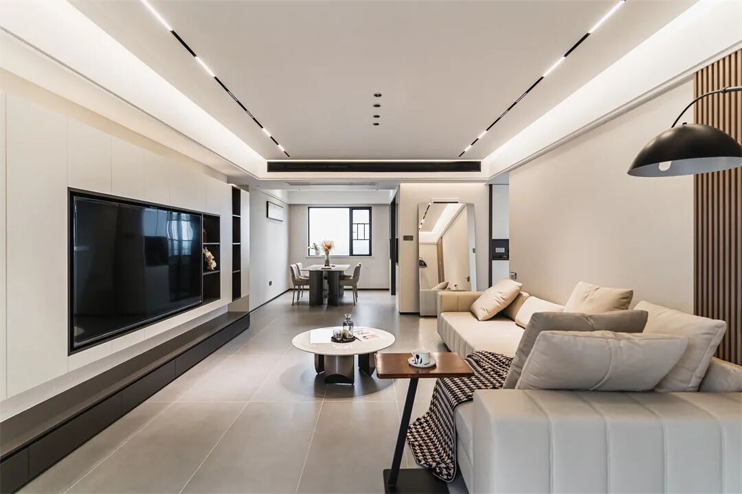 129㎡现代风格：简约用色搭出温情，越简单反而越高级！