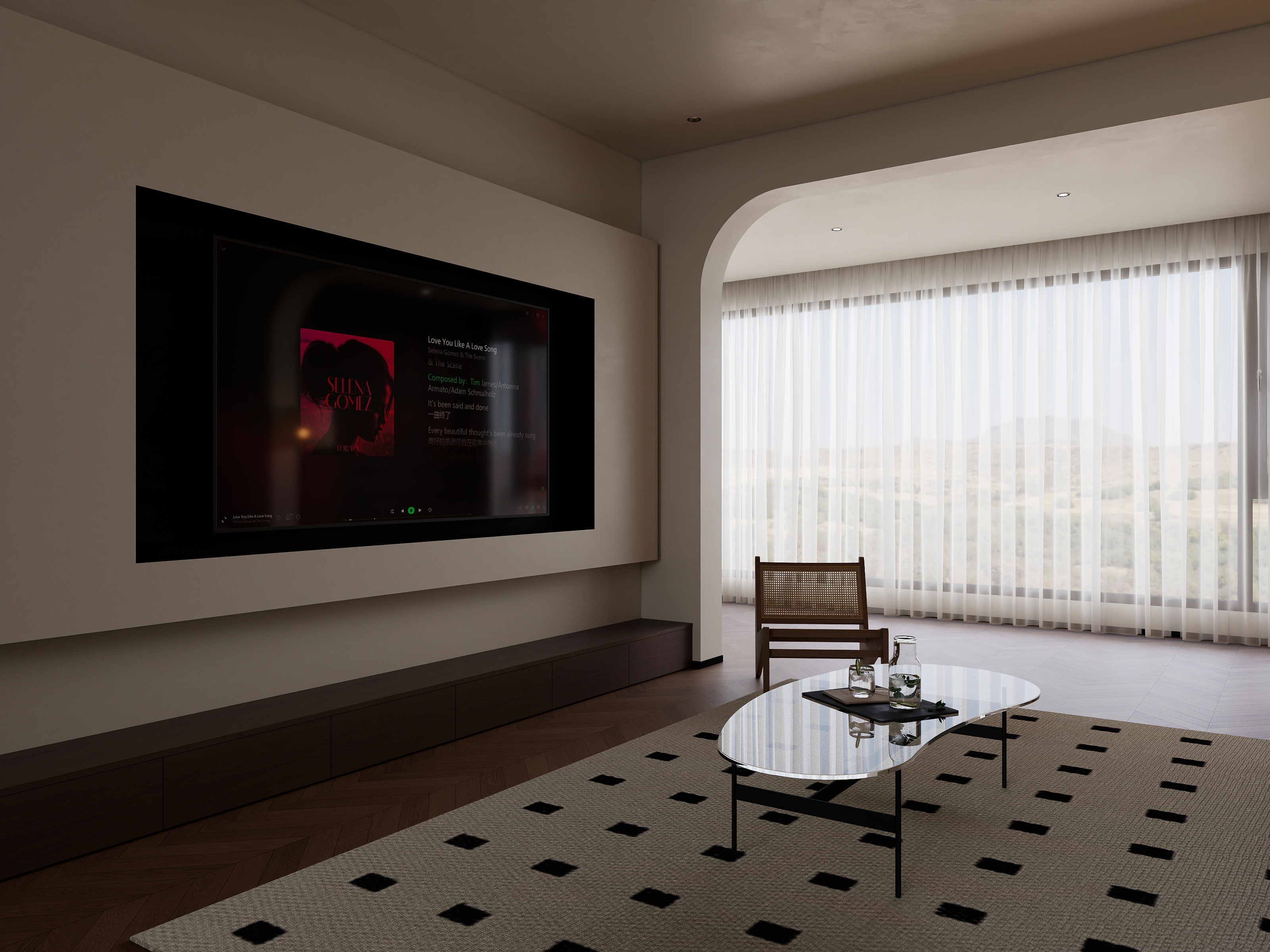 130平爆改法式奶油风客餐厅大气通透，居家不二选择