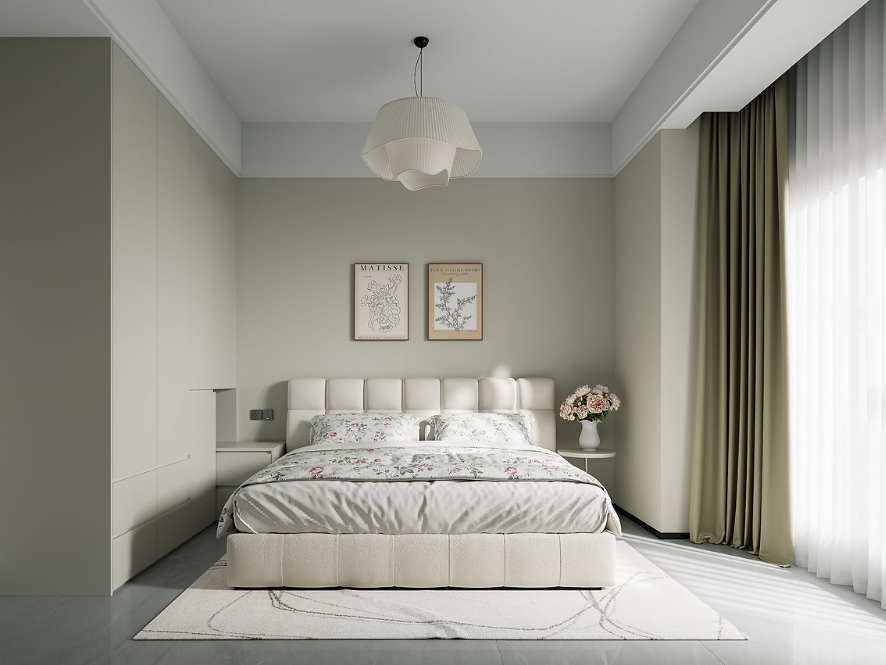 120平奶油风设计，营造浪漫温馨的氛围！