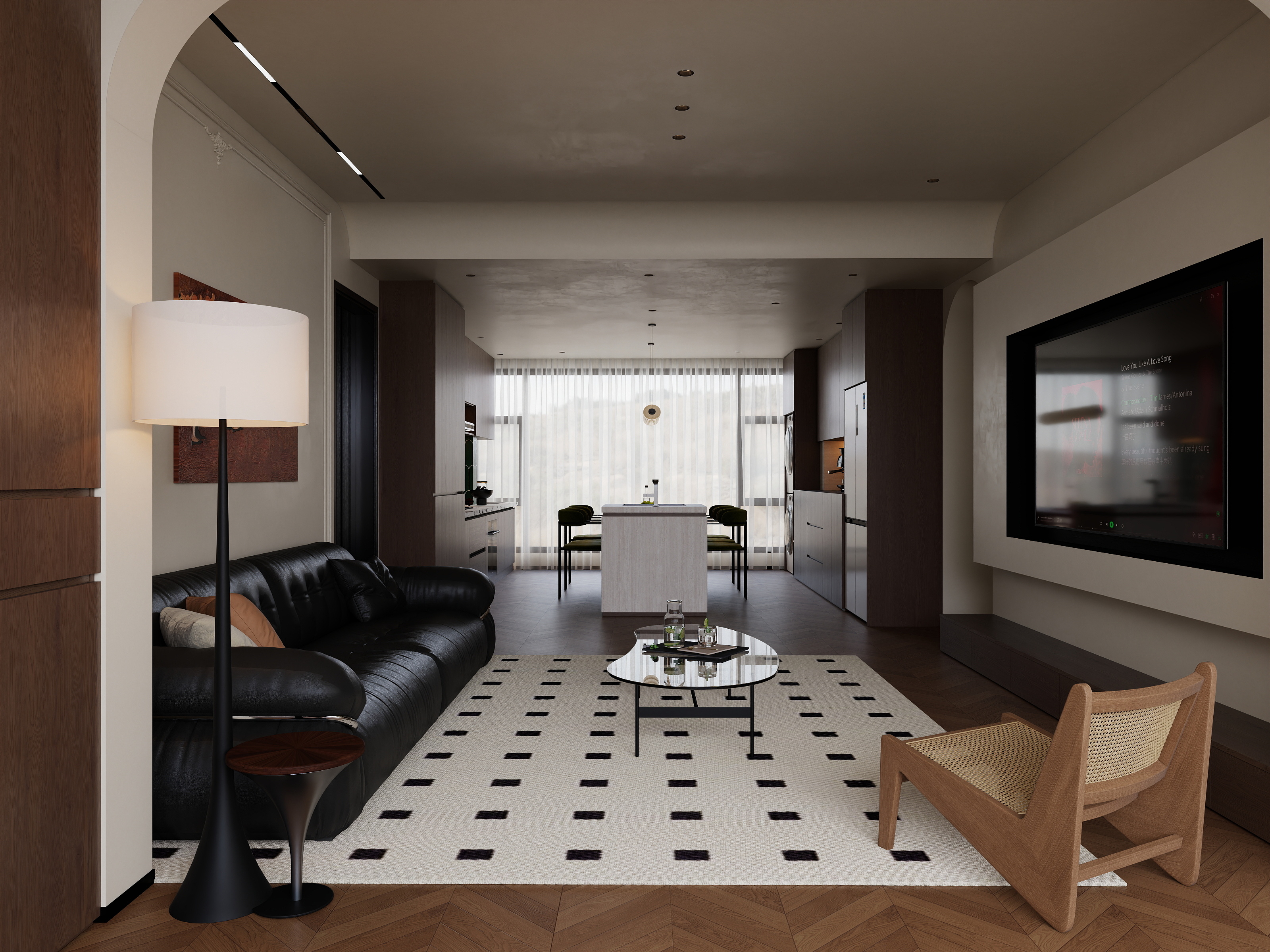 130平爆改法式奶油风客餐厅大气通透，居家不二选择