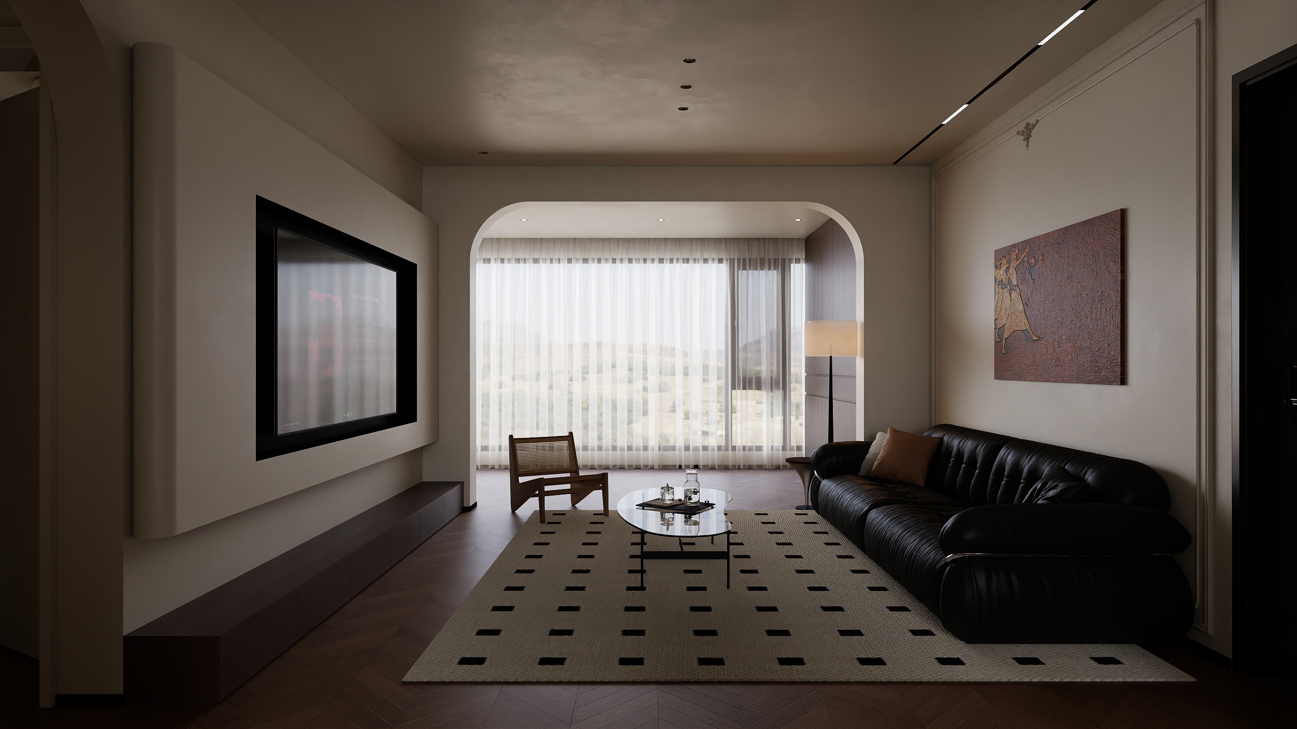 130平爆改法式奶油风客餐厅大气通透，居家不二选择