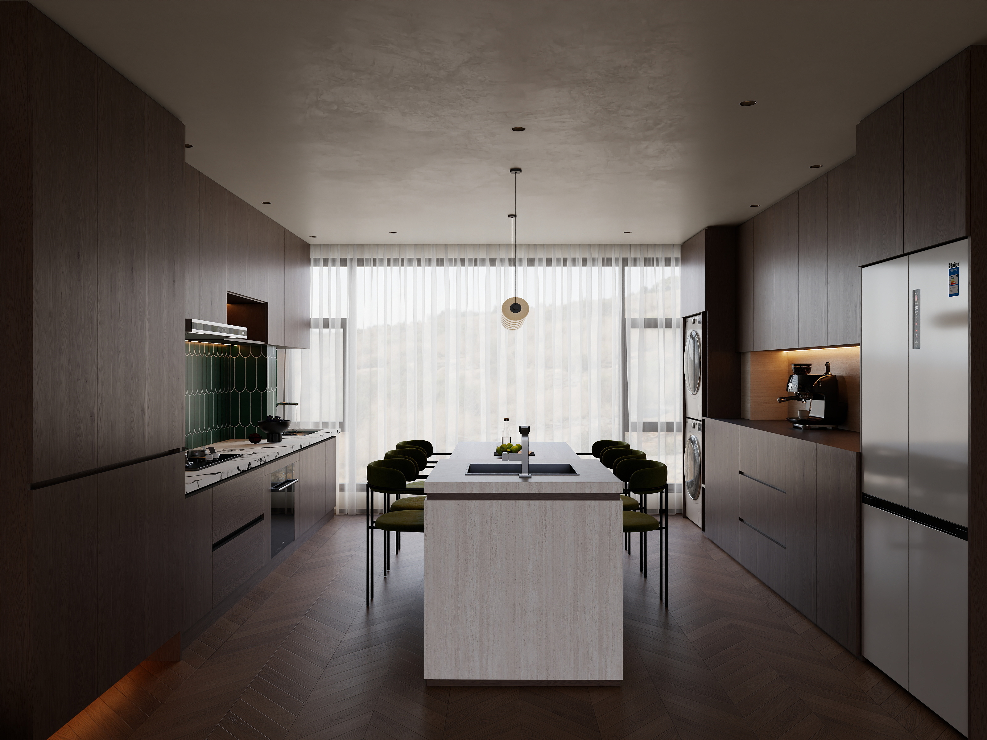 130平爆改法式奶油风客餐厅大气通透，居家不二选择