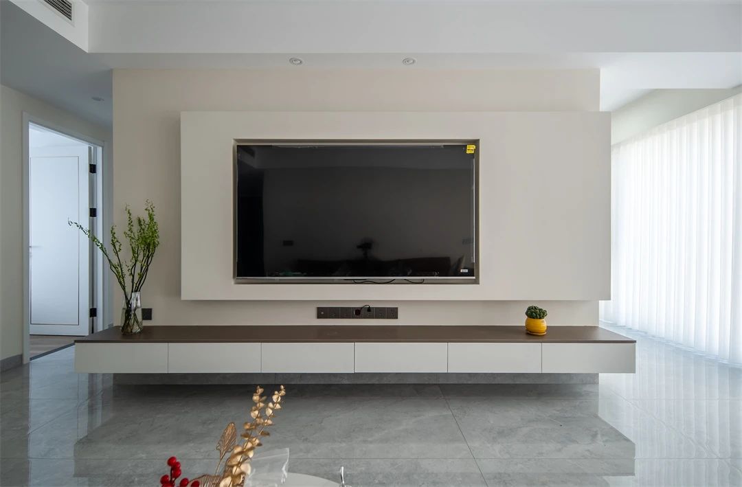 110平现代风格，整体色彩超级好看，空间独立又互通