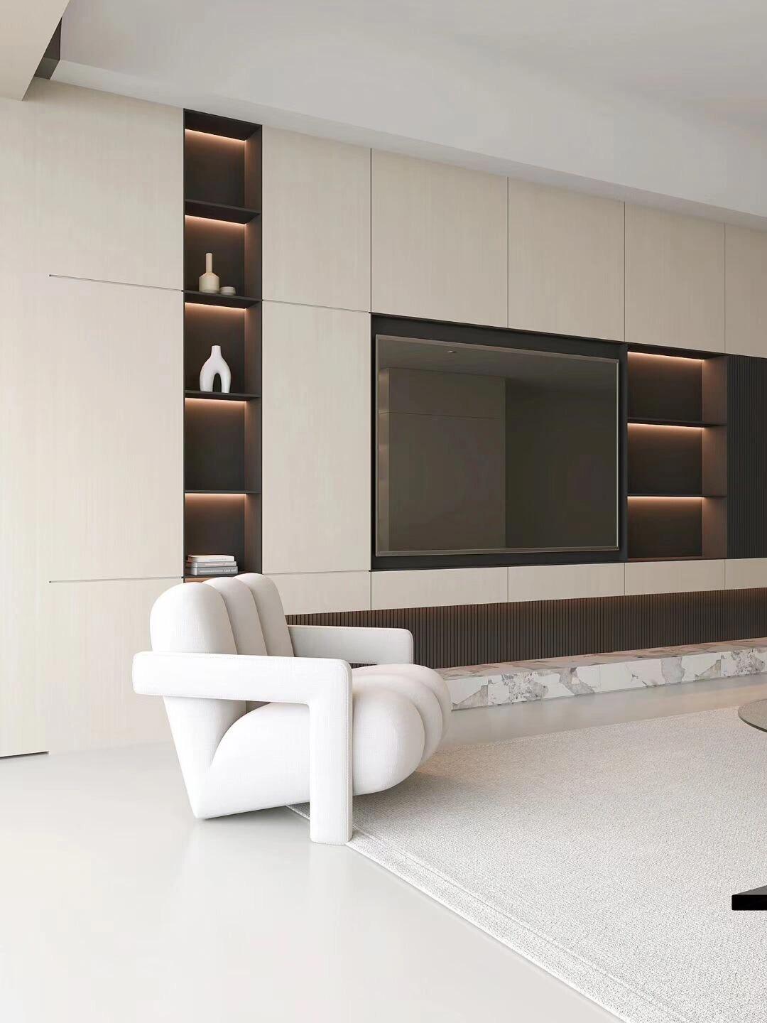 130平简约风格。温柔浅色系，以减法没学重塑空间形态！