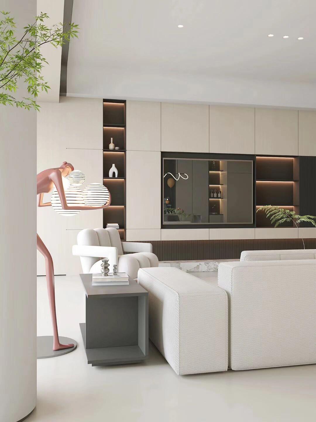 130平简约风格。温柔浅色系，以减法没学重塑空间形态！