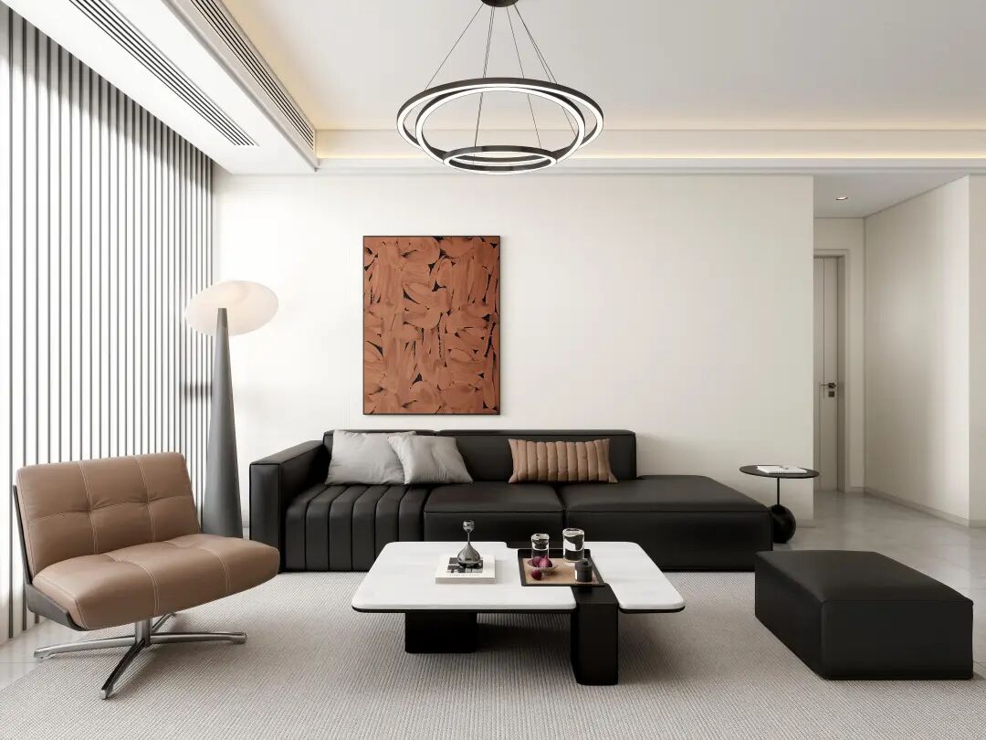 现代简约家居：黑白灰的经典碰撞，打造极简质感生活！