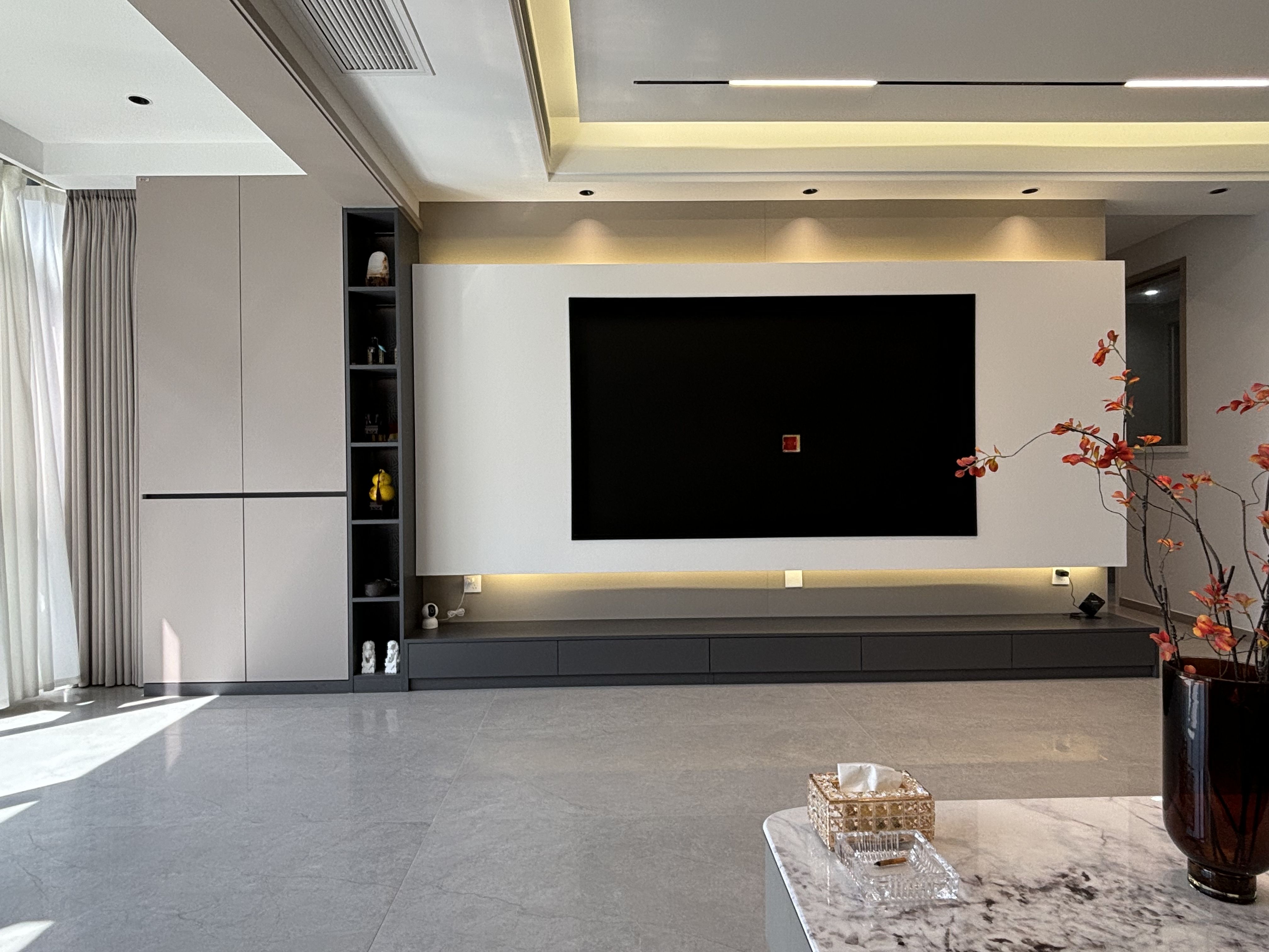 120平贝壳粉和中木灰演绎简约风格，温馨治愈系