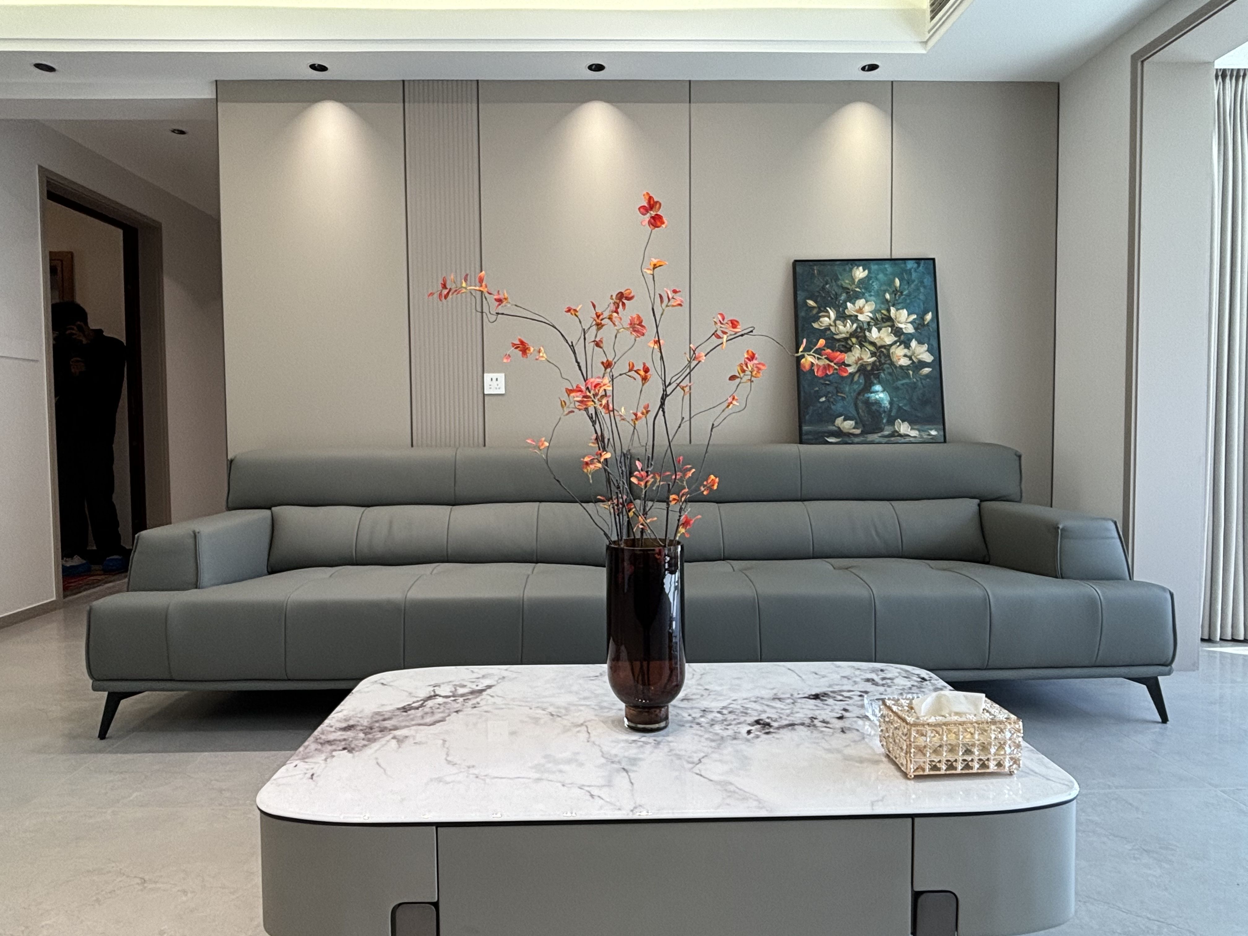 120平贝壳粉和中木灰演绎简约风格，温馨治愈系