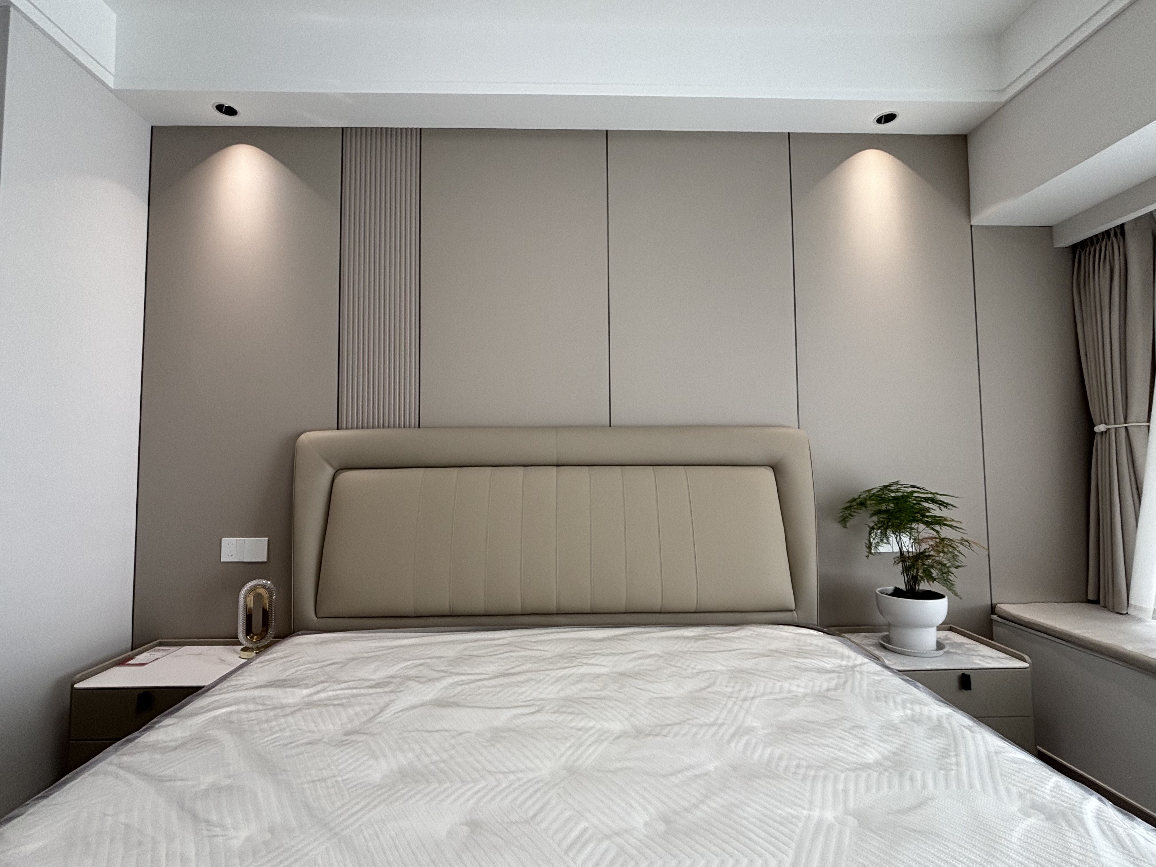 120平贝壳粉和中木灰演绎简约风格，温馨治愈系