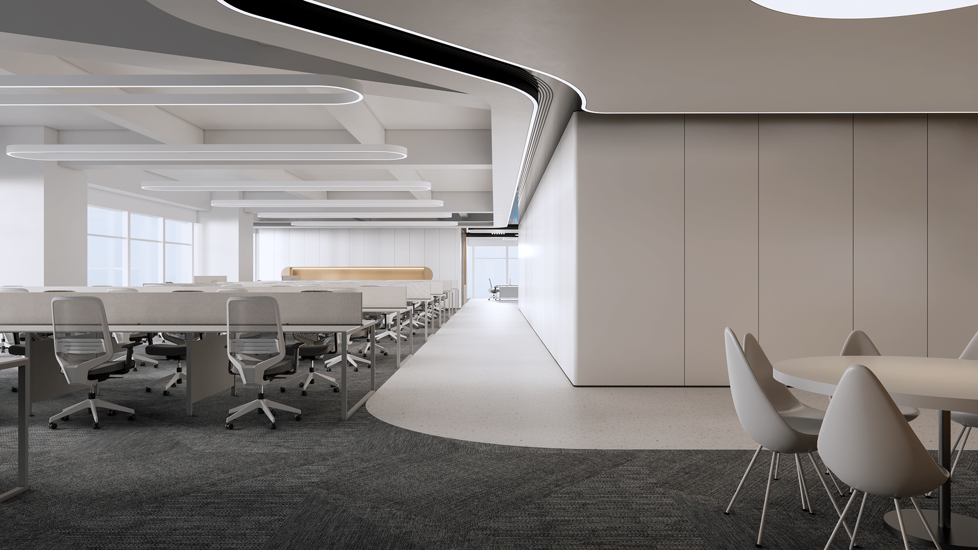 A组520㎡原木风办公室装修