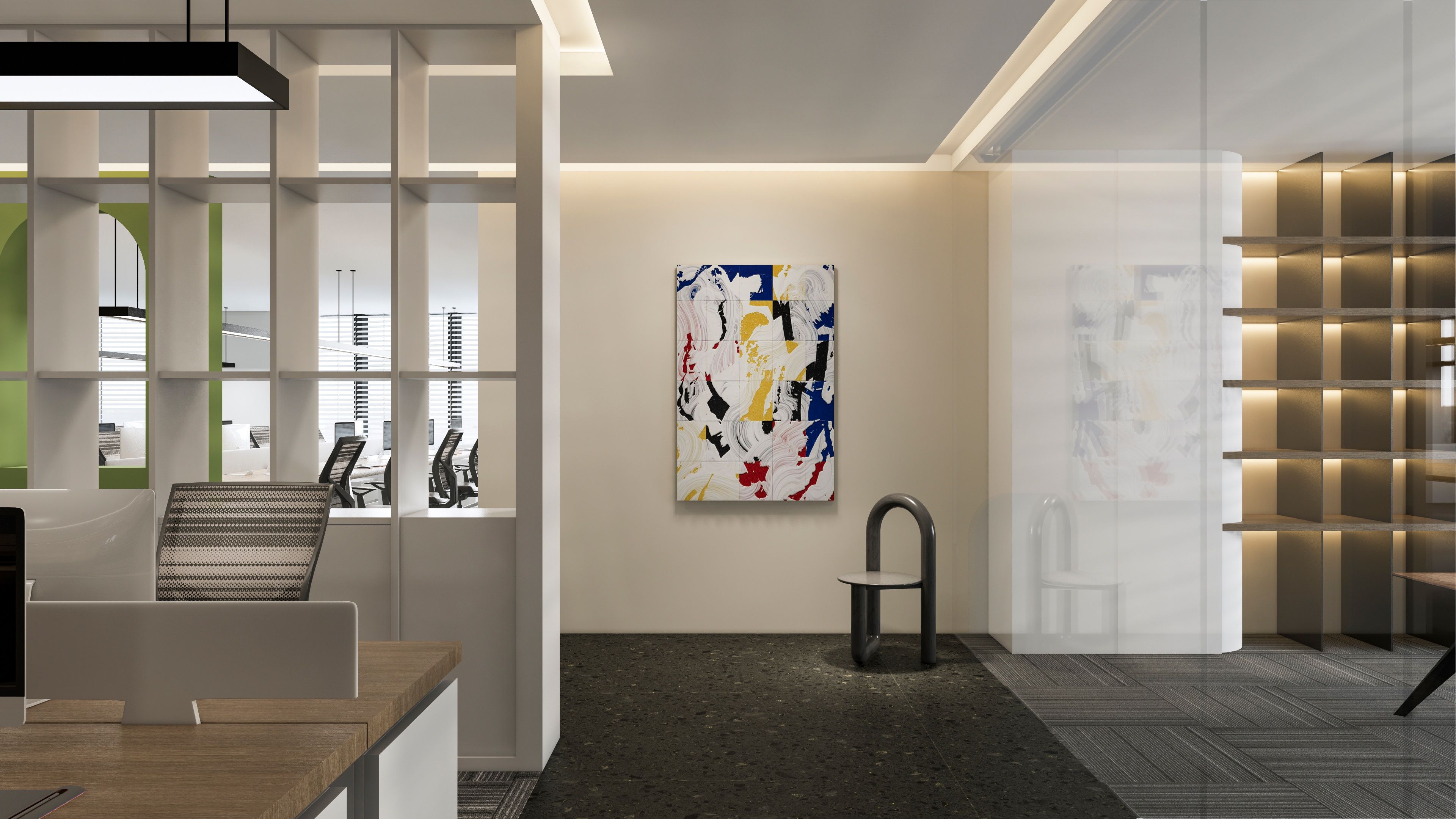 B组710㎡现代风办公室装修