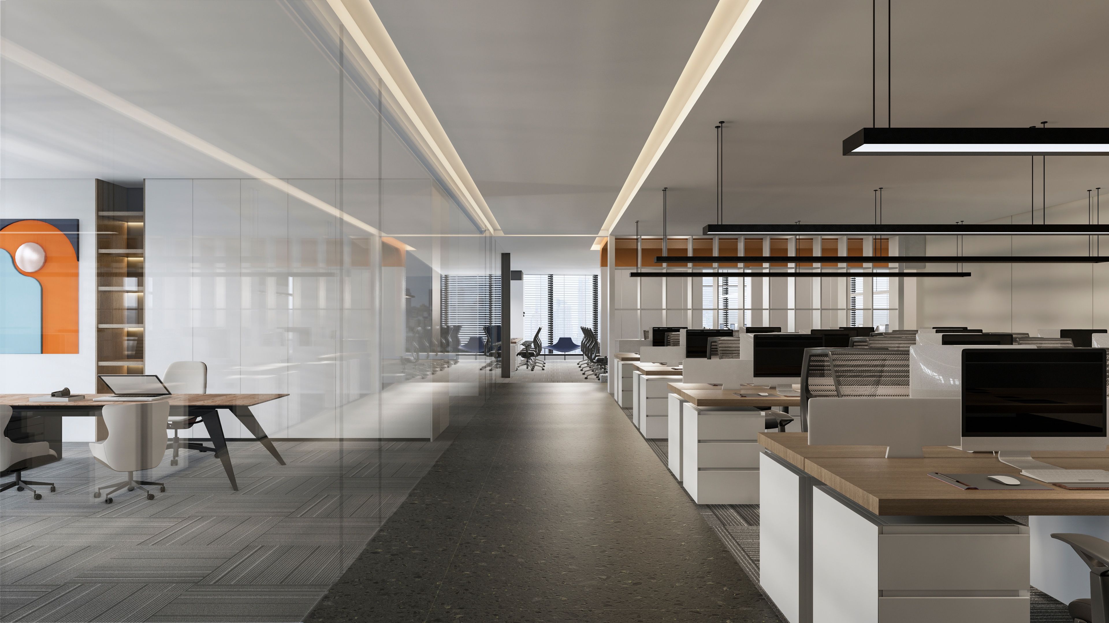 B组710㎡现代风办公室装修