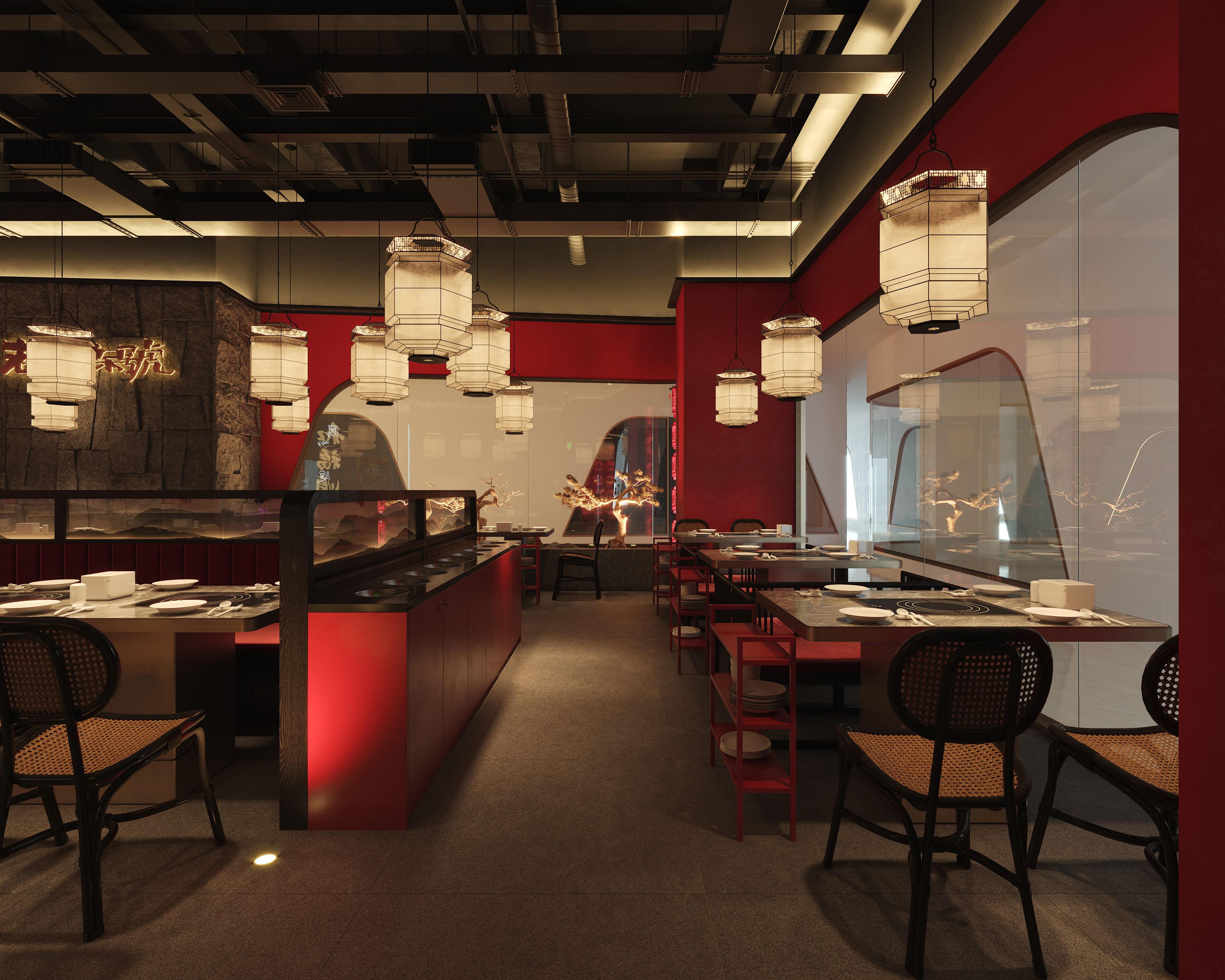 E组410㎡国潮风餐厅装修