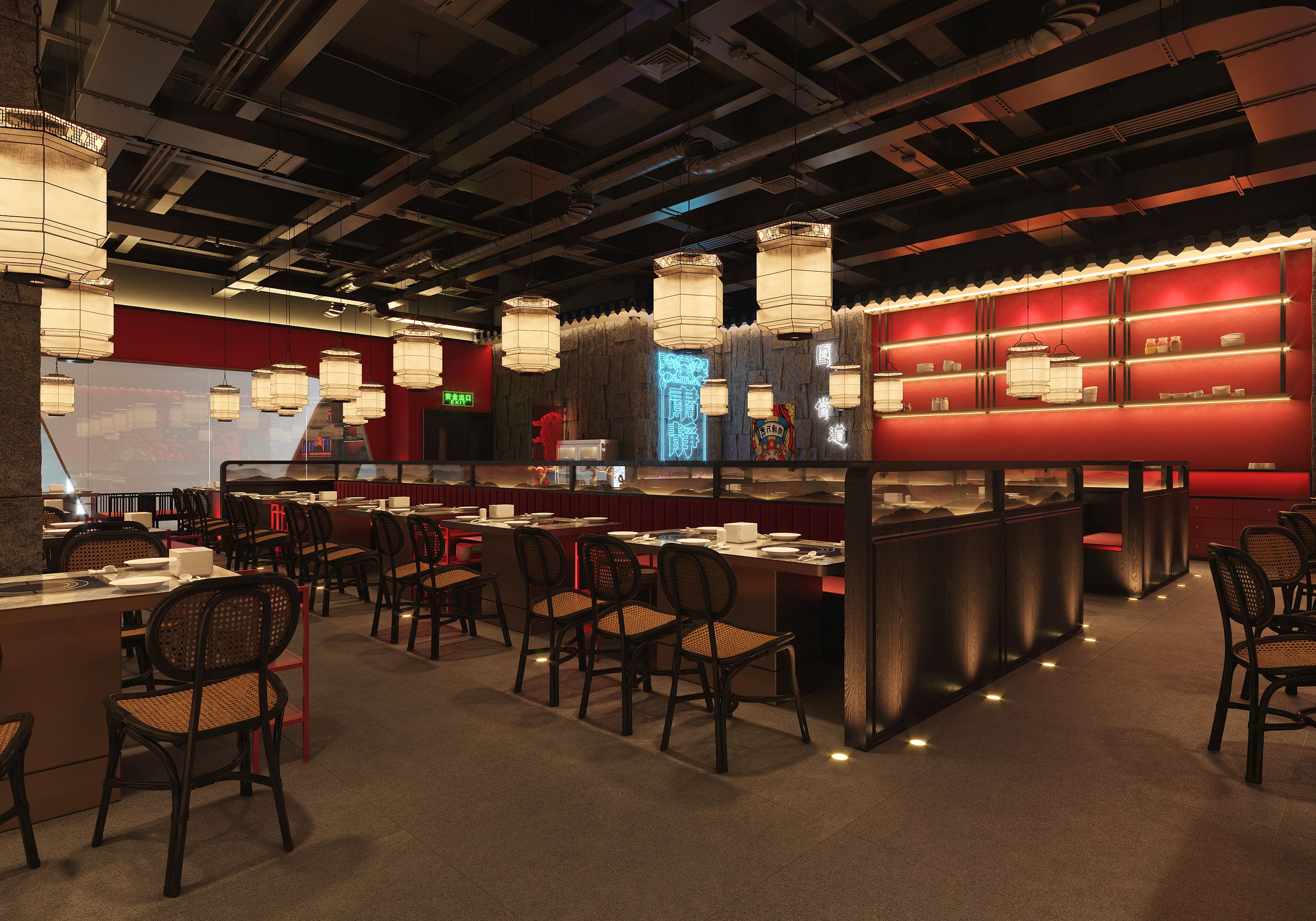 E组410㎡国潮风餐厅装修