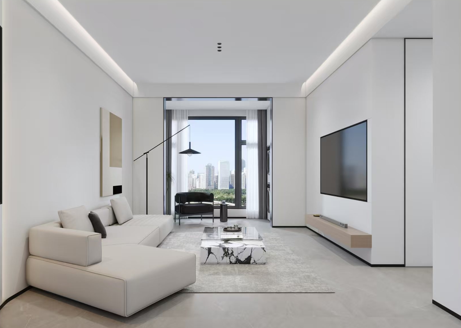 130平现代极简风格