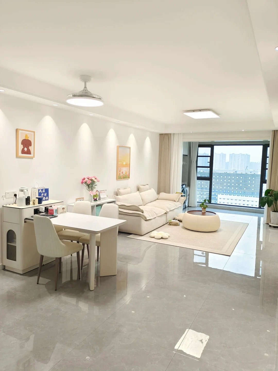 油漆工完工案例分享 ，穷装，简单刮个大白墙！