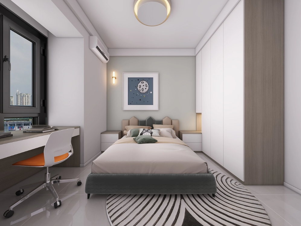 91平方现代简约三居室！