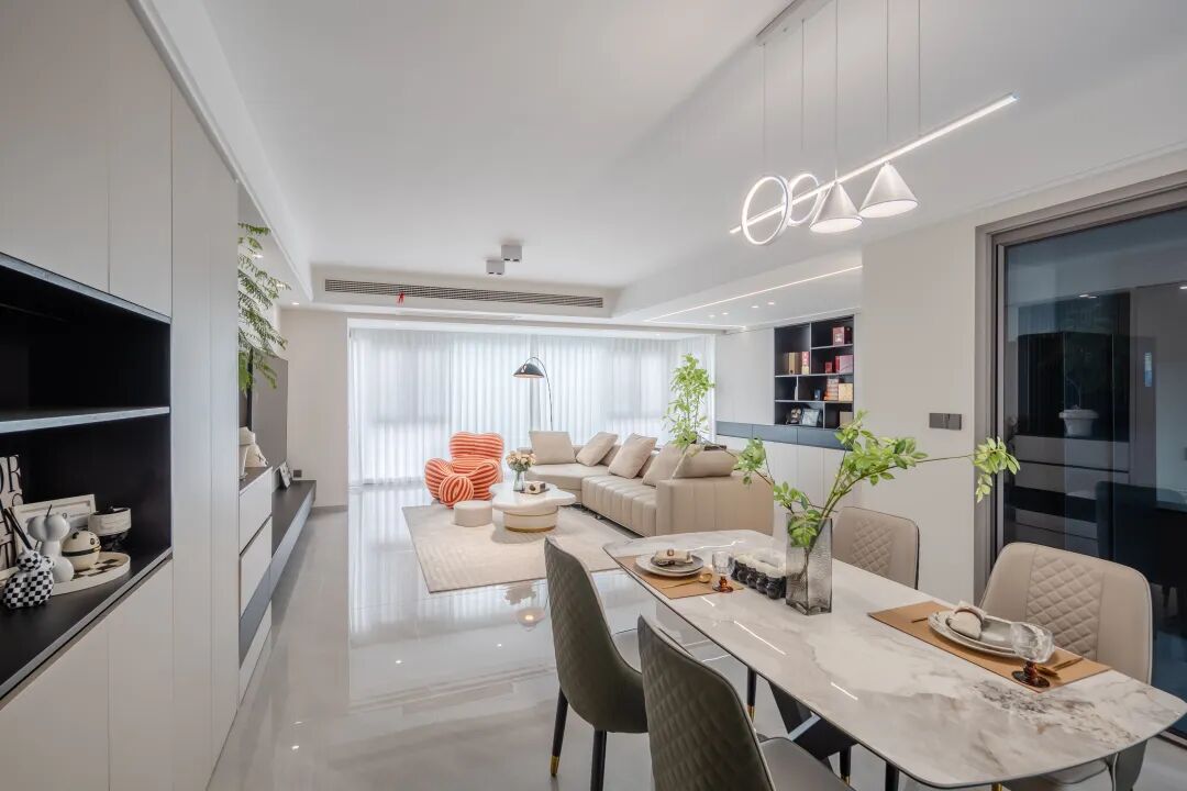 127㎡现代简约：温柔浅色系，以减法没学重塑空间形态！