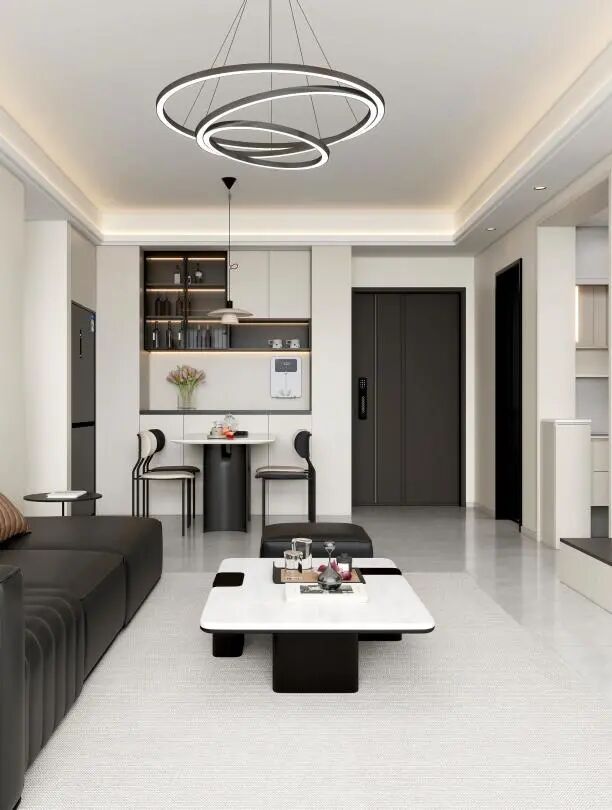 130平现代简约家居：黑白灰的经典碰撞，打造极简质感生活！