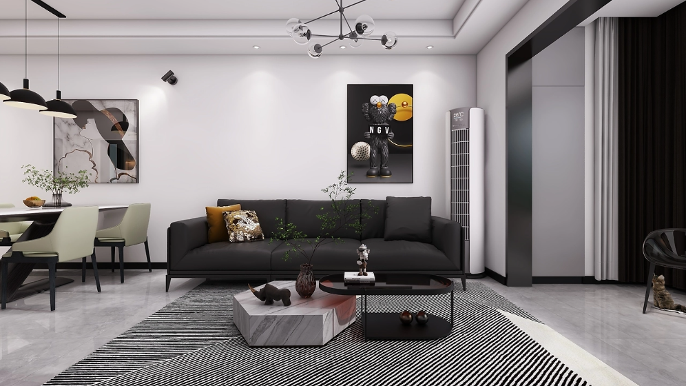 134㎡现代简约风装修：极简设计，让家回归舒适本质